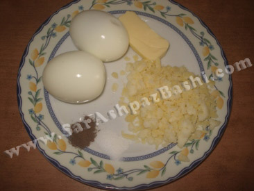تخم مرغ و پنیر و کره