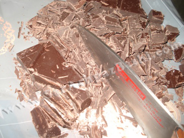 خرد کردن شکلات
